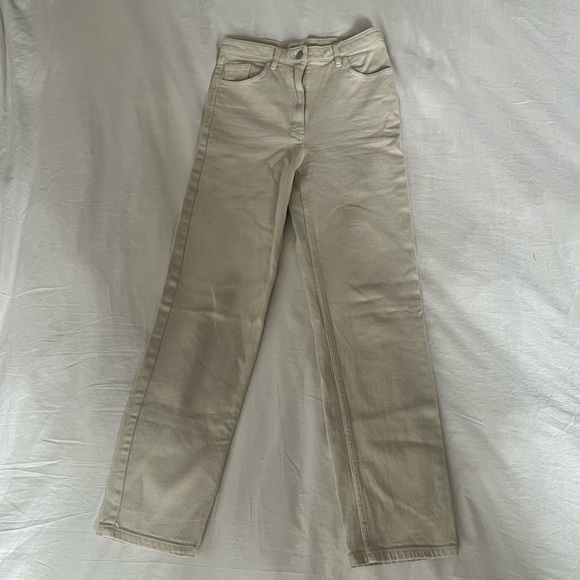 Aritzia Wilfred Free Cream Straight Leg Pant Size 2 - Picture 1 of 3